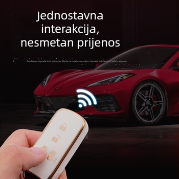 TPU kućište za ključ Honda N-BOX sa zlatnim rubom, za modele NBOXN-ONE i N-WGNN-VAN