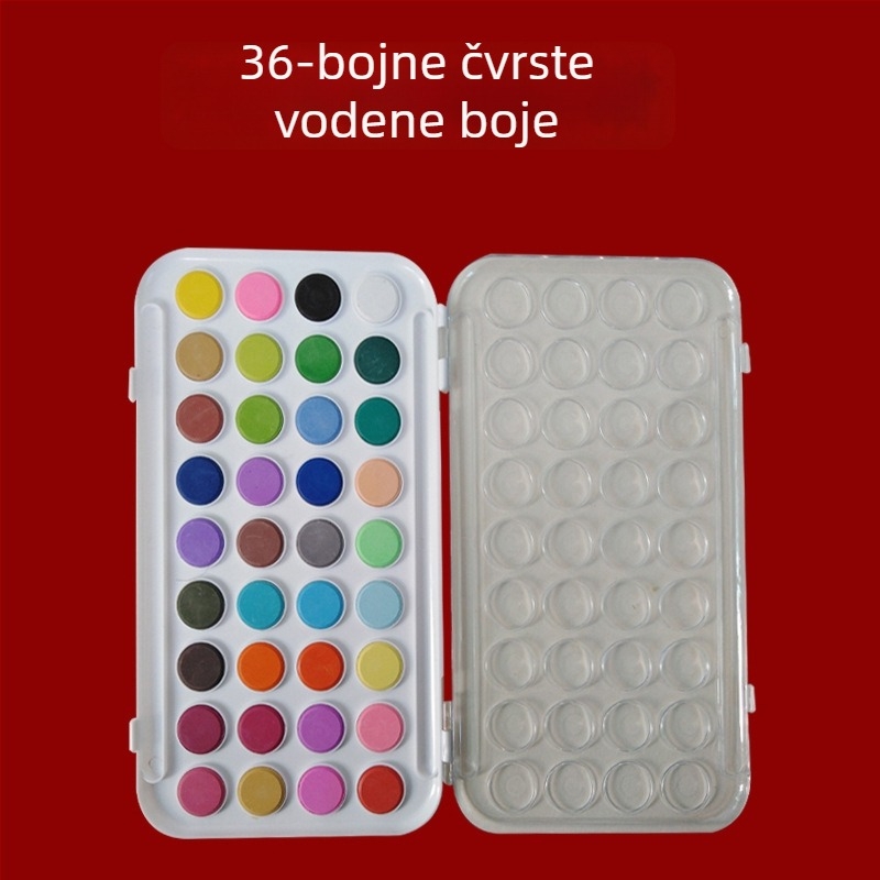 Set dječjih akrilnih boja, 24 boje, cijevi 12 ml, uključuje akvarel i gouache, umjetnički pribor