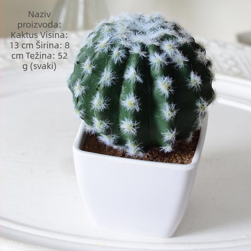 Mini umjetni sukulentni kaktus bonsai u posudi