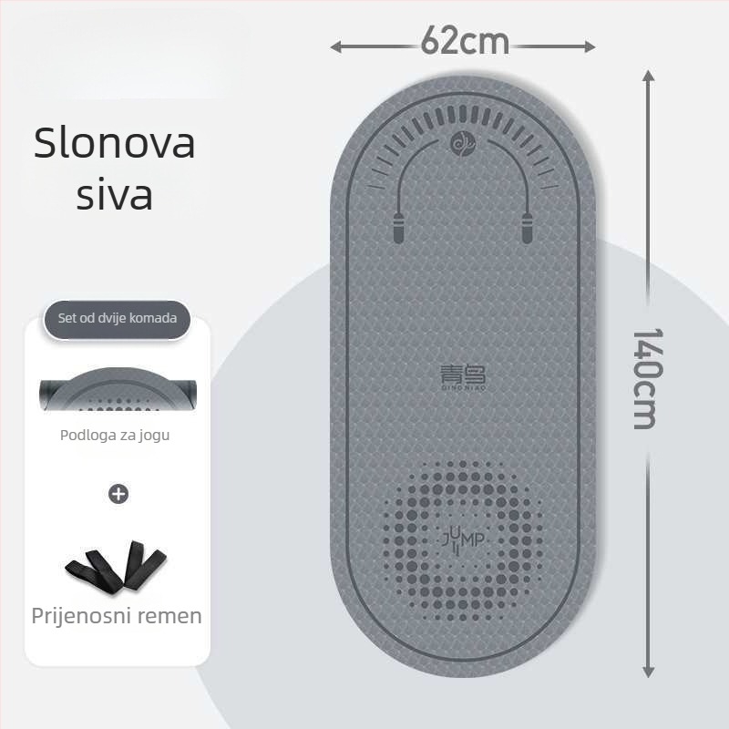 Joga podloga za žene, deblja i šira, protivklizna podloga za fitness i ples, zvučna izolacija i apsorpcija udaraca, kućna upotreba.