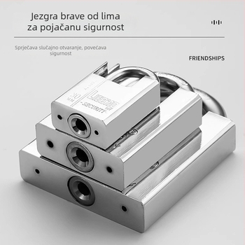 40 mm katanac od aluminijske legure, zaštita protiv rezanja i krađe, suvremen minimalistički dizajn