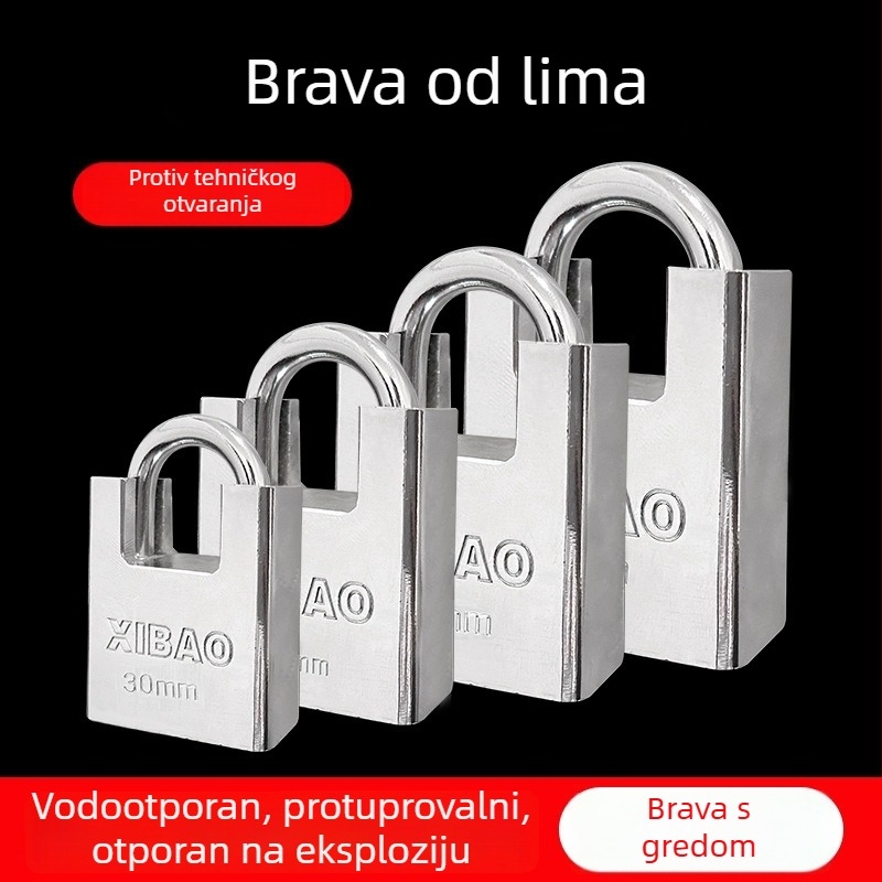 40 mm katanac od aluminijske legure, zaštita protiv rezanja i krađe, suvremen minimalistički dizajn