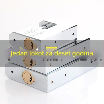 Premium pravokutni katanac za vrata od nehrđajućeg čelika, protiv krađe i provale, horizontalno otvaranje, otporan na koroziju s čistim bakrenim jezgrom, za skladišta