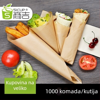 Kraft papir otporan na masnoću za pakiranje hrane, pečenje i omatanje burgera, 1000 listova