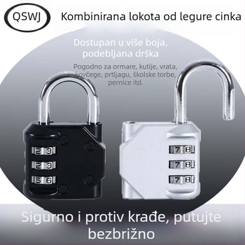 3-znamenkasti kombinacijski lokot od cinkovog legura, mali katnar s glavom bika, za dom, ured, teretanu, ormariće i prtljagu