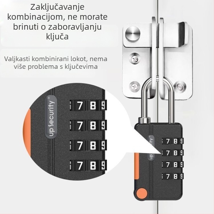Brava od čelične žice sa šifrom, katanci, vanjska kaciga brava, brava za remen prtljage, vodootporna i otporna na hrđu, mala kućna brava za ormarić
