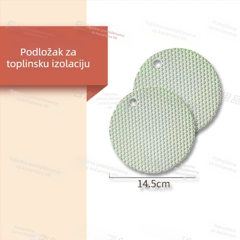 Tročlani set klipova protiv opeklina i klizanja za podizanje zdjela i tanjura, s izoliranim držačem posuđa
