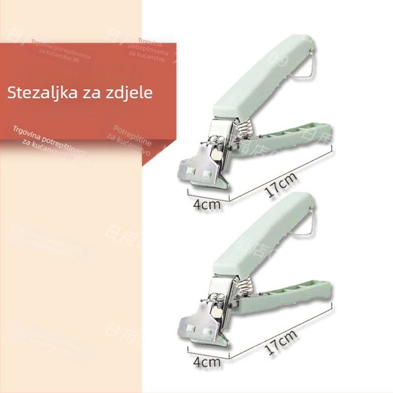 Tročlani set klipova protiv opeklina i klizanja za podizanje zdjela i tanjura, s izoliranim držačem posuđa