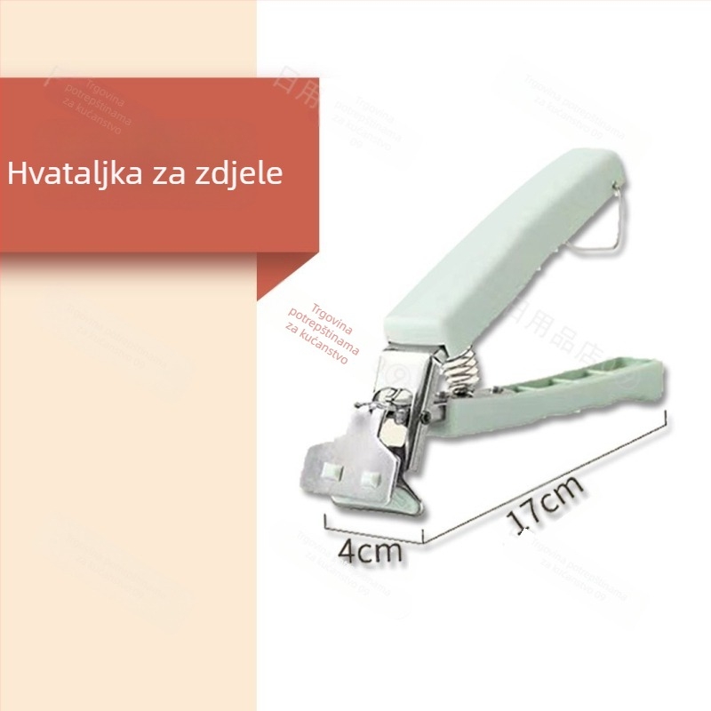 Tročlani set klipova protiv opeklina i klizanja za podizanje zdjela i tanjura, s izoliranim držačem posuđa