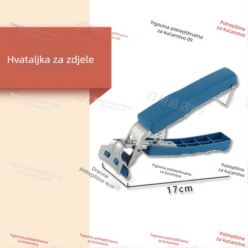 Tročlani set klipova protiv opeklina i klizanja za podizanje zdjela i tanjura, s izoliranim držačem posuđa