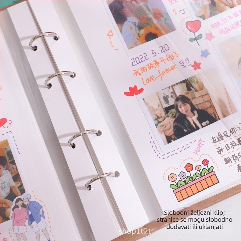 Samoljepljivi laminirani fotoalbum s prozorom, DIY ručno izrađeno, veliki obiteljski binder za parove i djecu