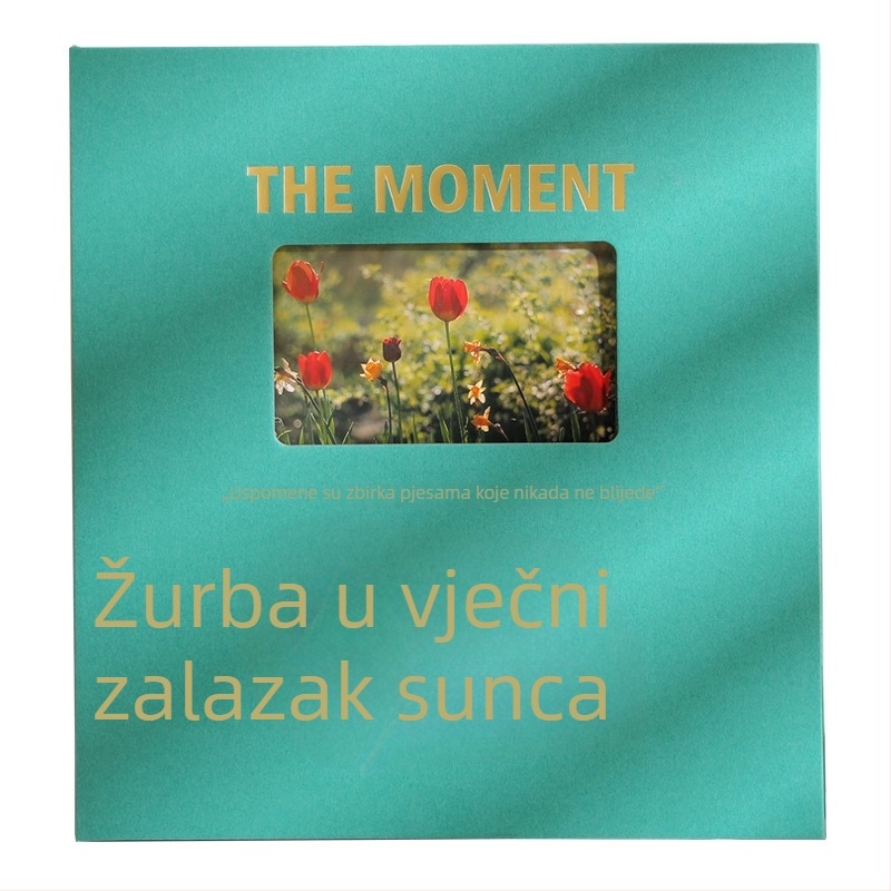 Samoljepljivi laminirani fotoalbum s prozorom, DIY ručno izrađeno, veliki obiteljski binder za parove i djecu