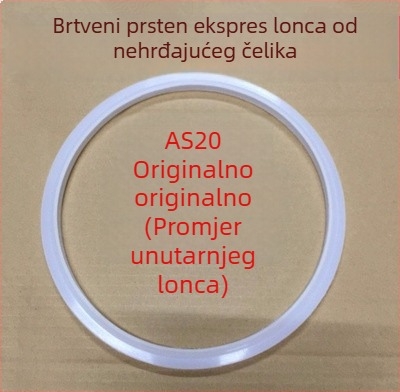 WBZ7 aluminijski tlak kuhalo brtveni prsten, set dijelova poklopca — silikonski prsten, kožni prsten, veličina 16–36 cm
