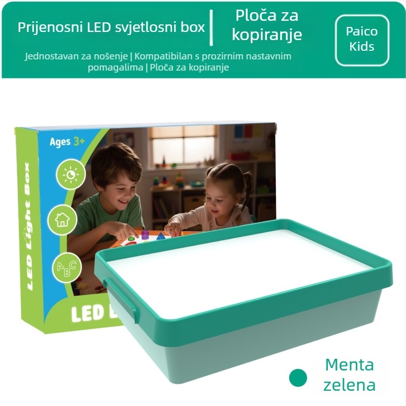 Dječji LED senzorni svjetlosni blok za djecu – ploča za crtanje i praćenje uz svjetloski vodič