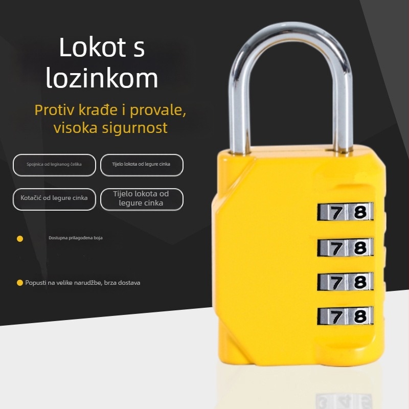 N838 mehanički bravi s četiri znamenke za prtljagu, vrata studentskog doma, ormariće, dvoranu i kutiju alata