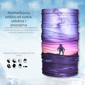 Šal za vrat od ledenog svile, vjetrootpornost za ljeto, za biciklizam i vožnju motocikla, zaštitna maska za lice
