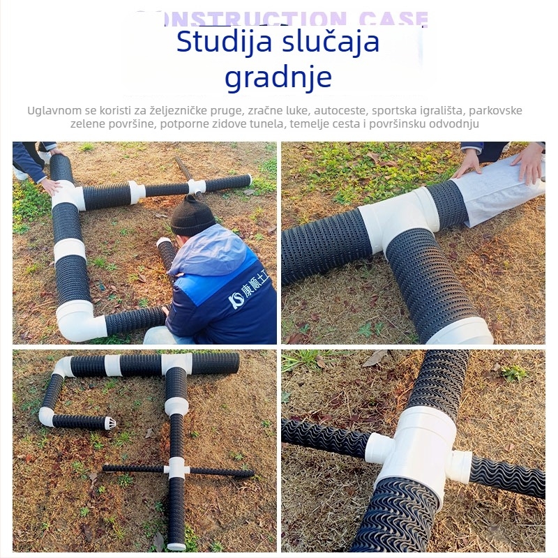 Yashan mrežasti oblik filtra drenažne cijevi za vrt i gradske vodovodne projekte, HDPE čvrsta drenažna cijev