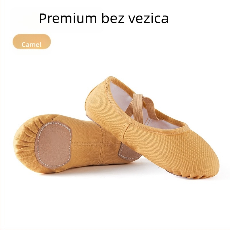 Plesne cipele za djecu i odrasle, mekana potplata, boja kože, za baletnu praksu, Cat-Paw stil, klasične