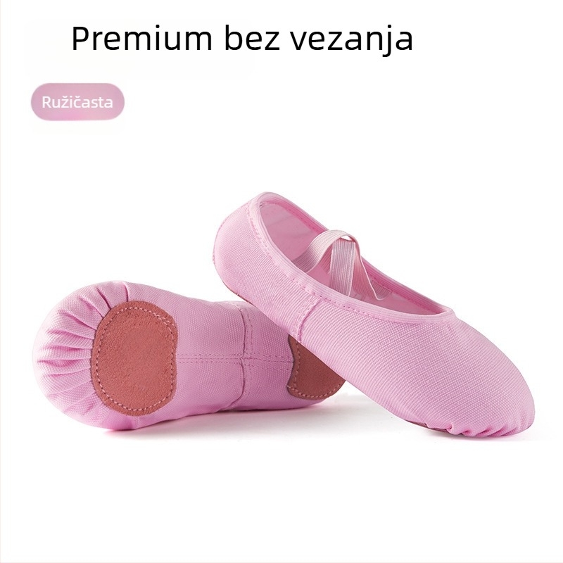 Plesne cipele za djecu i odrasle, mekana potplata, boja kože, za baletnu praksu, Cat-Paw stil, klasične
