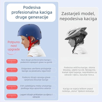 Dječji set zaštitne opreme: kaciga i zaštitni ulošci za skejting, vožnju biciklom i bicikl za ravnotežu