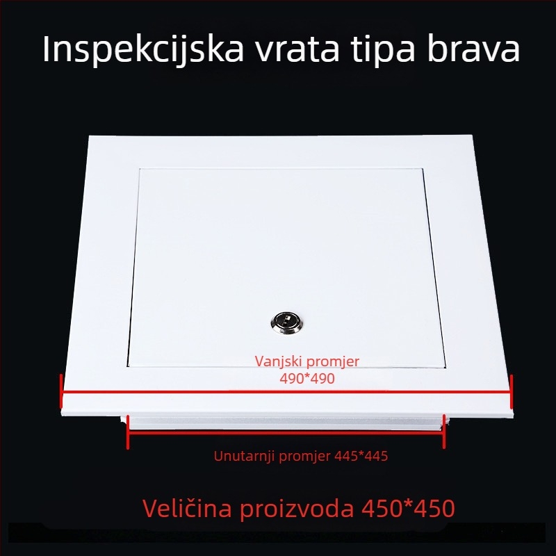 Zaključni otvor za održavanje od aluminijske legure, namijenjen za strop i bočne zidove – otvor za inspekciju kupaonske kanalizacije