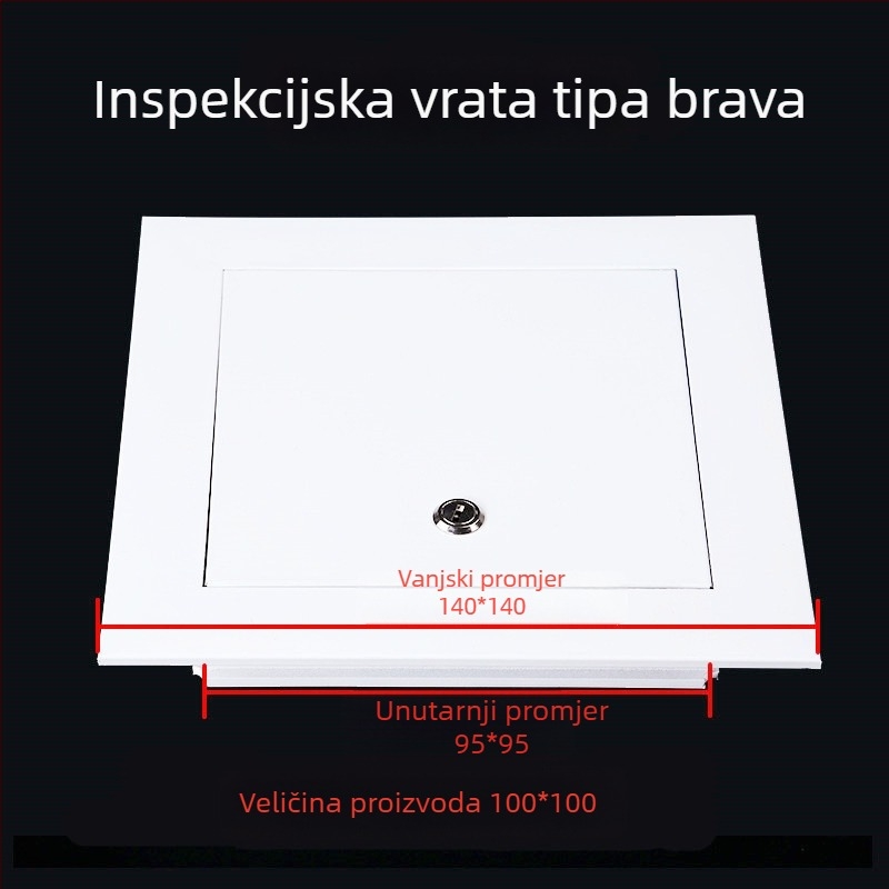 Zaključni otvor za održavanje od aluminijske legure, namijenjen za strop i bočne zidove – otvor za inspekciju kupaonske kanalizacije
