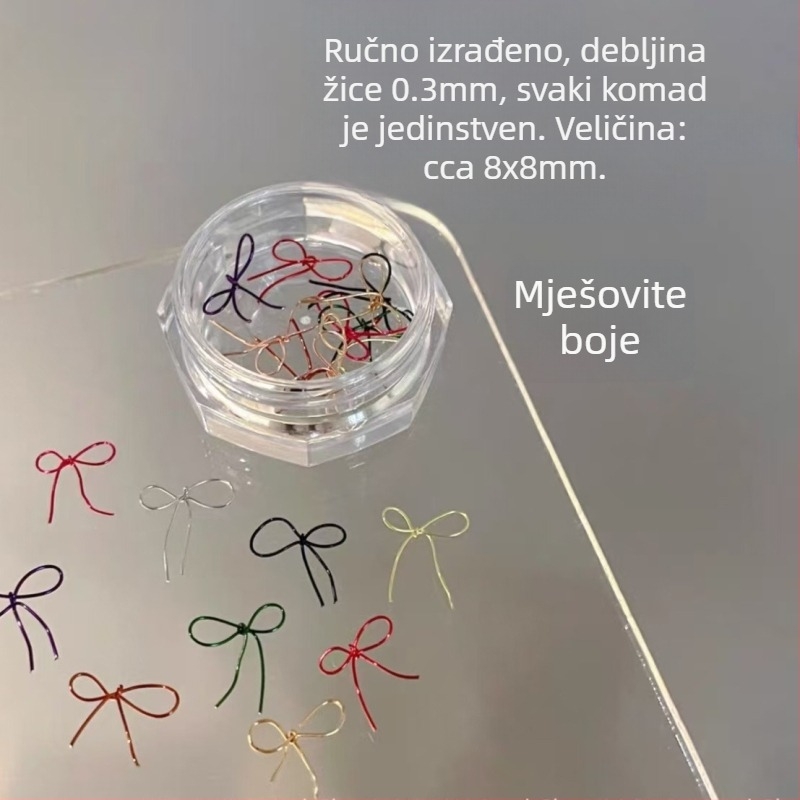 Nokti nakit: plastična mašna ukras, završeni komad, Princeza serija, sladak i minimalistički stil
