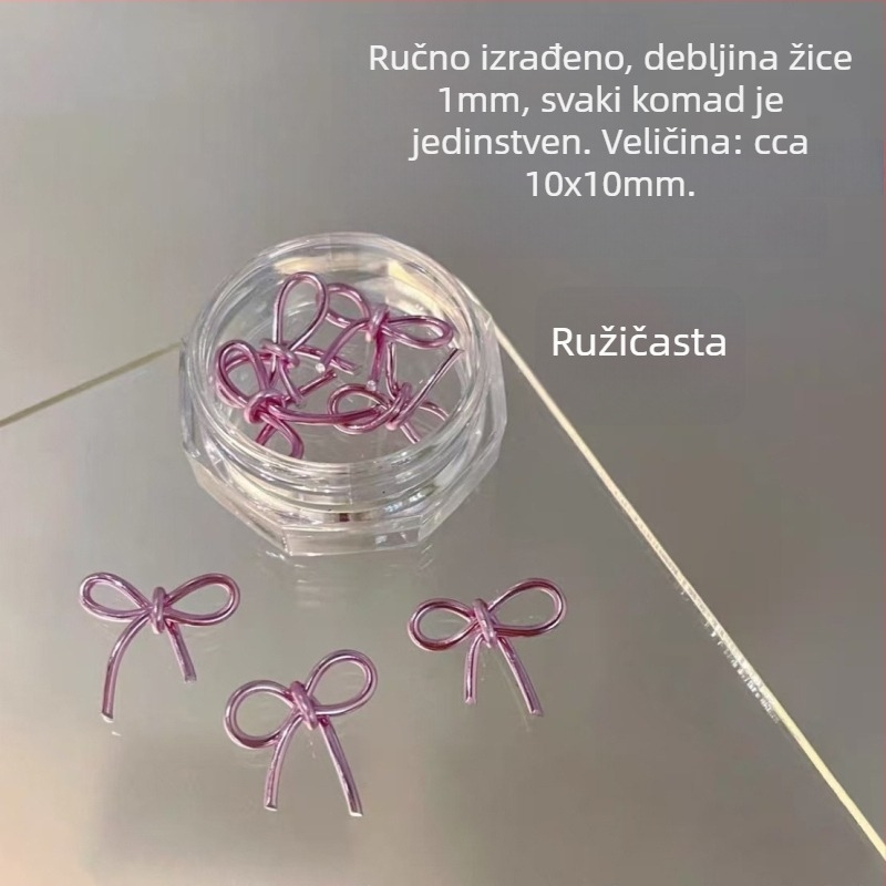 Nokti nakit: plastična mašna ukras, završeni komad, Princeza serija, sladak i minimalistički stil