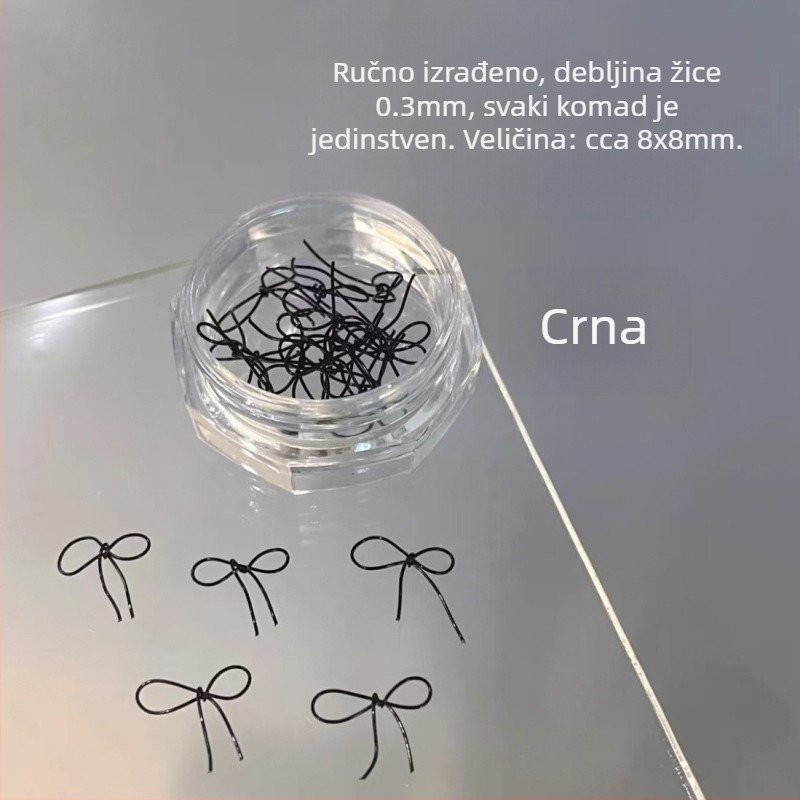 Nokti nakit: plastična mašna ukras, završeni komad, Princeza serija, sladak i minimalistički stil