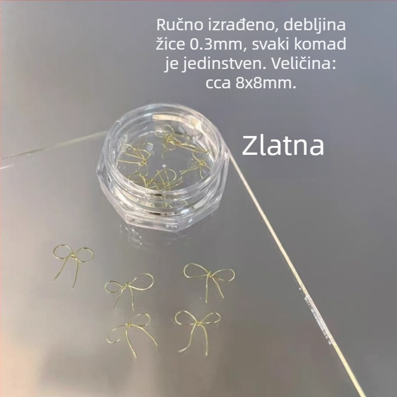 Nokti nakit: plastična mašna ukras, završeni komad, Princeza serija, sladak i minimalistički stil