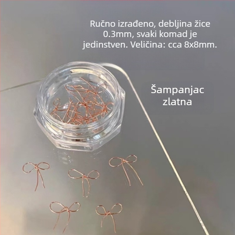 Nokti nakit: plastična mašna ukras, završeni komad, Princeza serija, sladak i minimalistički stil