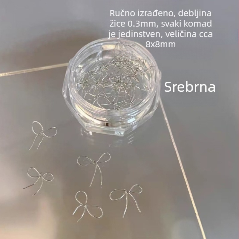Nokti nakit: plastična mašna ukras, završeni komad, Princeza serija, sladak i minimalistički stil