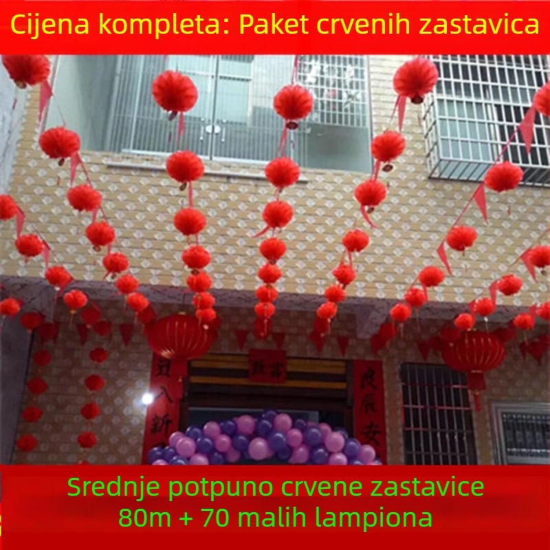 Trokutaste zastavice – girlanda za vjenčanja i otvaranje, šarena dekoracija događaja