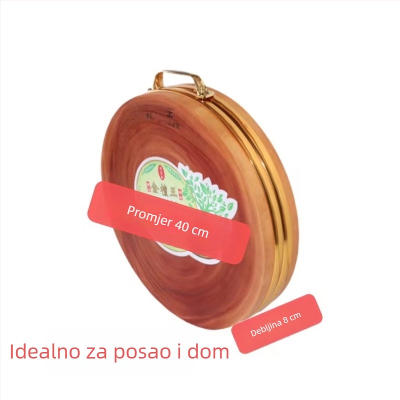 Okružna daska za rezanje od masivnog drveta, otporna na plijesan, dvostrana, za kuhinju