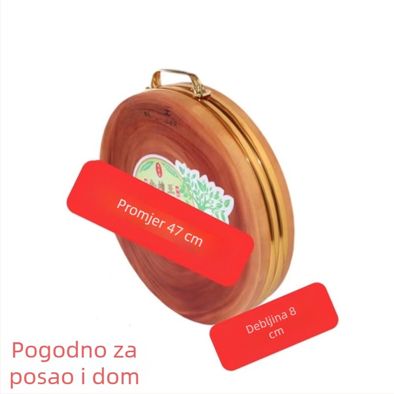 Okružna daska za rezanje od masivnog drveta, otporna na plijesan, dvostrana, za kuhinju