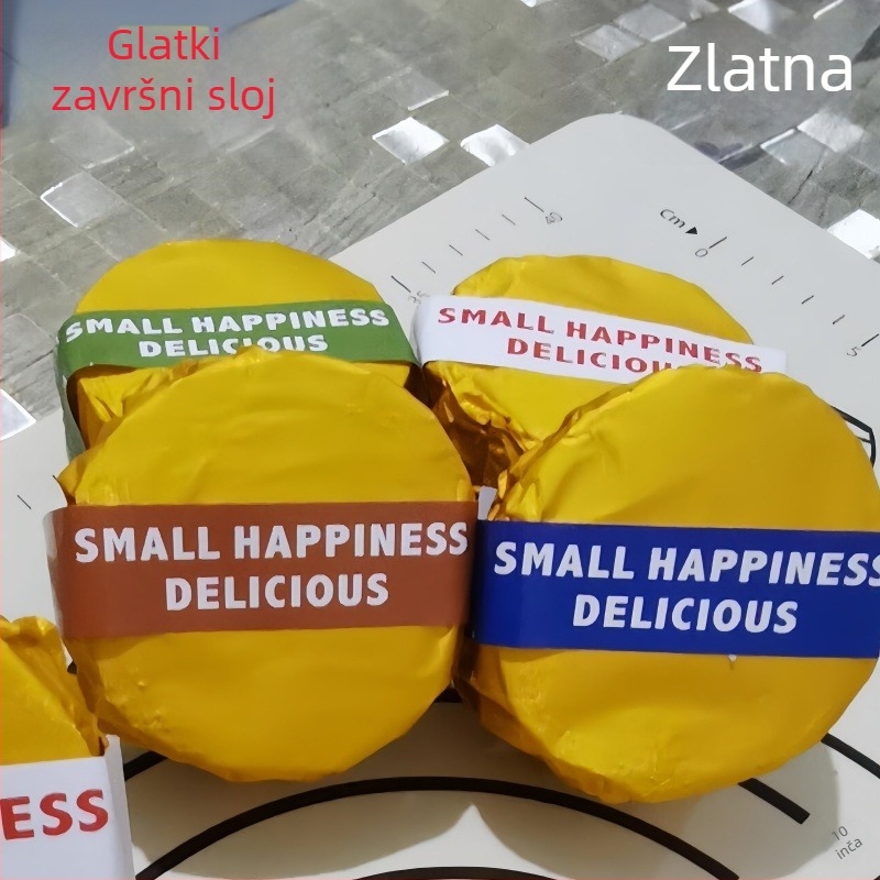 Šarene aluminijske folije za pakiranje četvrtastih čokoladica sa crnim sezamom, jednokratna upotreba