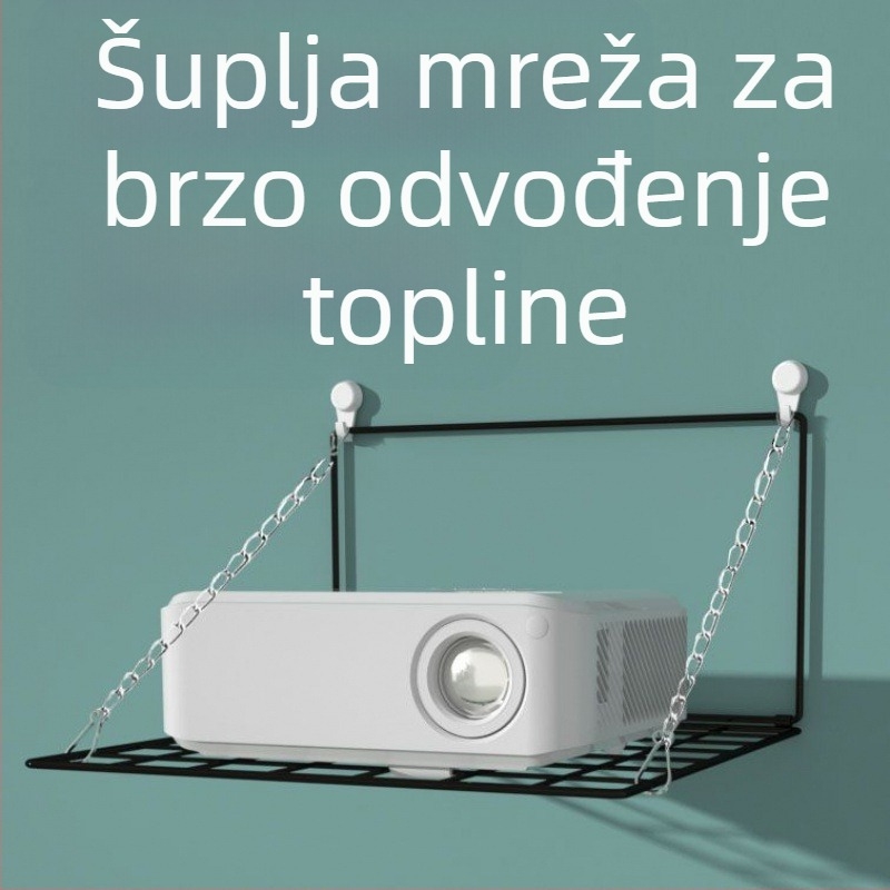 Zidni nosač projektora bez bušenja, s podesivom policom, za spavaću sobu