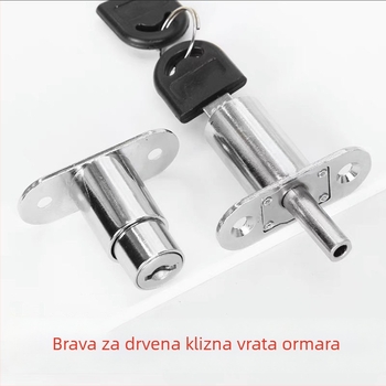 Brava za klizna vrata od cinkovog legura, model 105-23/32, za ormariće i garderobe