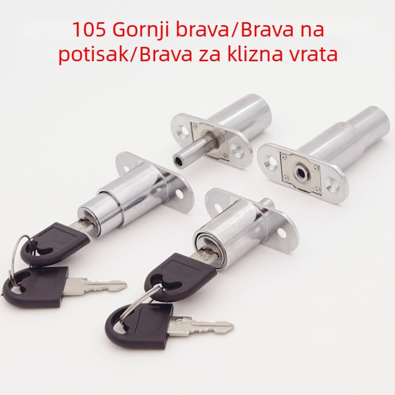 Brava za klizna vrata od cinkovog legura, model 105-23/32, za ormariće i garderobe
