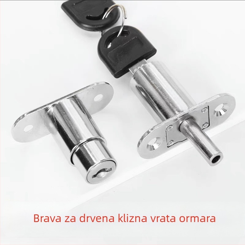 Brava za klizna vrata od cinkovog legura, model 105-23/32, za ormariće i garderobe
