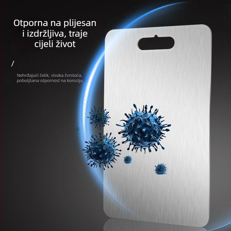 Savijena daska za rezanje od nehrđajućeg čelika, debela, otporna na plijesan, antibakterijska, dvostrana, izdržljiva