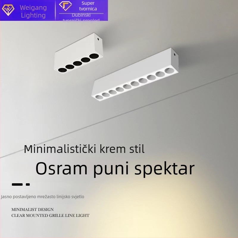 LED reflektor površinske montaže – linearno osvjetljenje zida za dnevni boravak