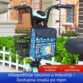 Prednja torba za bicikl s vodootpornom pretincom za dodirni zaslon, velika kapaciteta, podesivi nosač