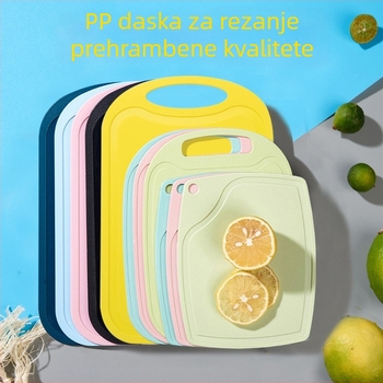 PP plastična daska za rezanje, dvostrana kuhinjska daska za voće i povrće, protuklizna, pogodna za djecu i studente