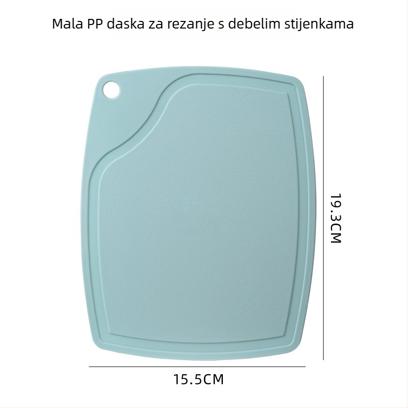 PP plastična daska za rezanje, dvostrana kuhinjska daska za voće i povrće, protuklizna, pogodna za djecu i studente