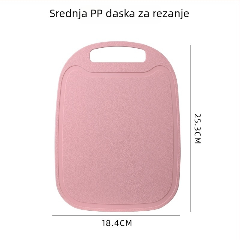 PP plastična daska za rezanje, dvostrana kuhinjska daska za voće i povrće, protuklizna, pogodna za djecu i studente