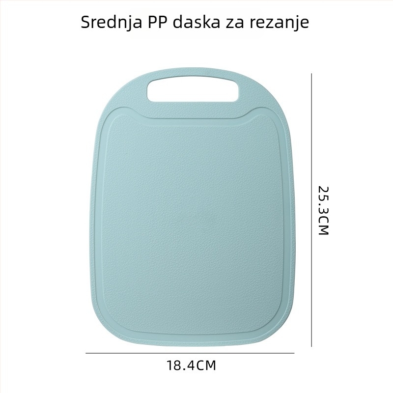 PP plastična daska za rezanje, dvostrana kuhinjska daska za voće i povrće, protuklizna, pogodna za djecu i studente