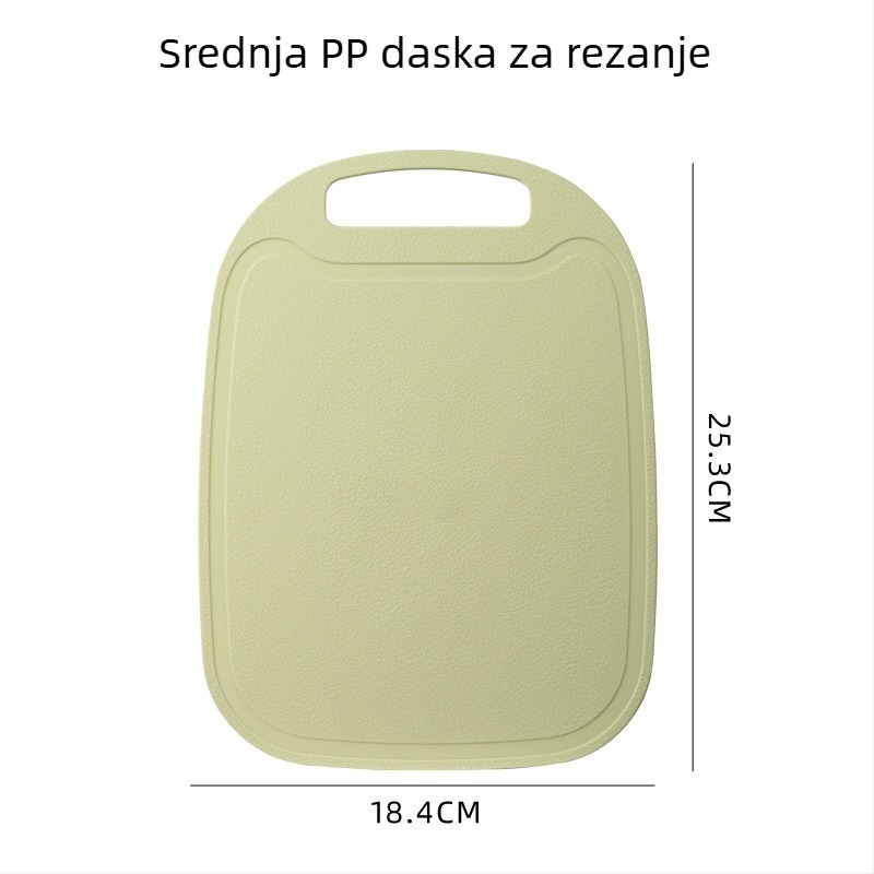 PP plastična daska za rezanje, dvostrana kuhinjska daska za voće i povrće, protuklizna, pogodna za djecu i studente