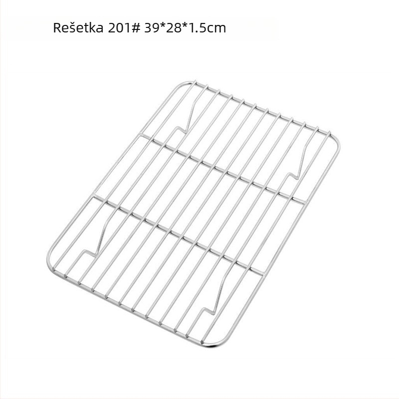 Mreža za hlađenje i pečenje od nehrđajućeg čelika 304, kvadratnog oblika, mreža za kuhanje na pari, ojačana konstrukcija