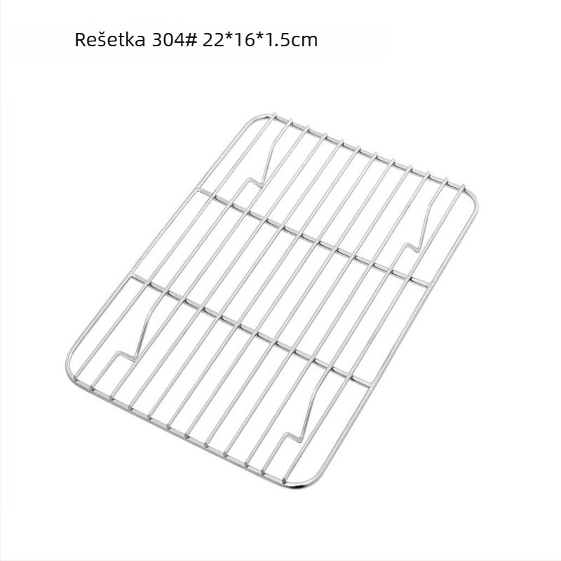 Mreža za hlađenje i pečenje od nehrđajućeg čelika 304, kvadratnog oblika, mreža za kuhanje na pari, ojačana konstrukcija